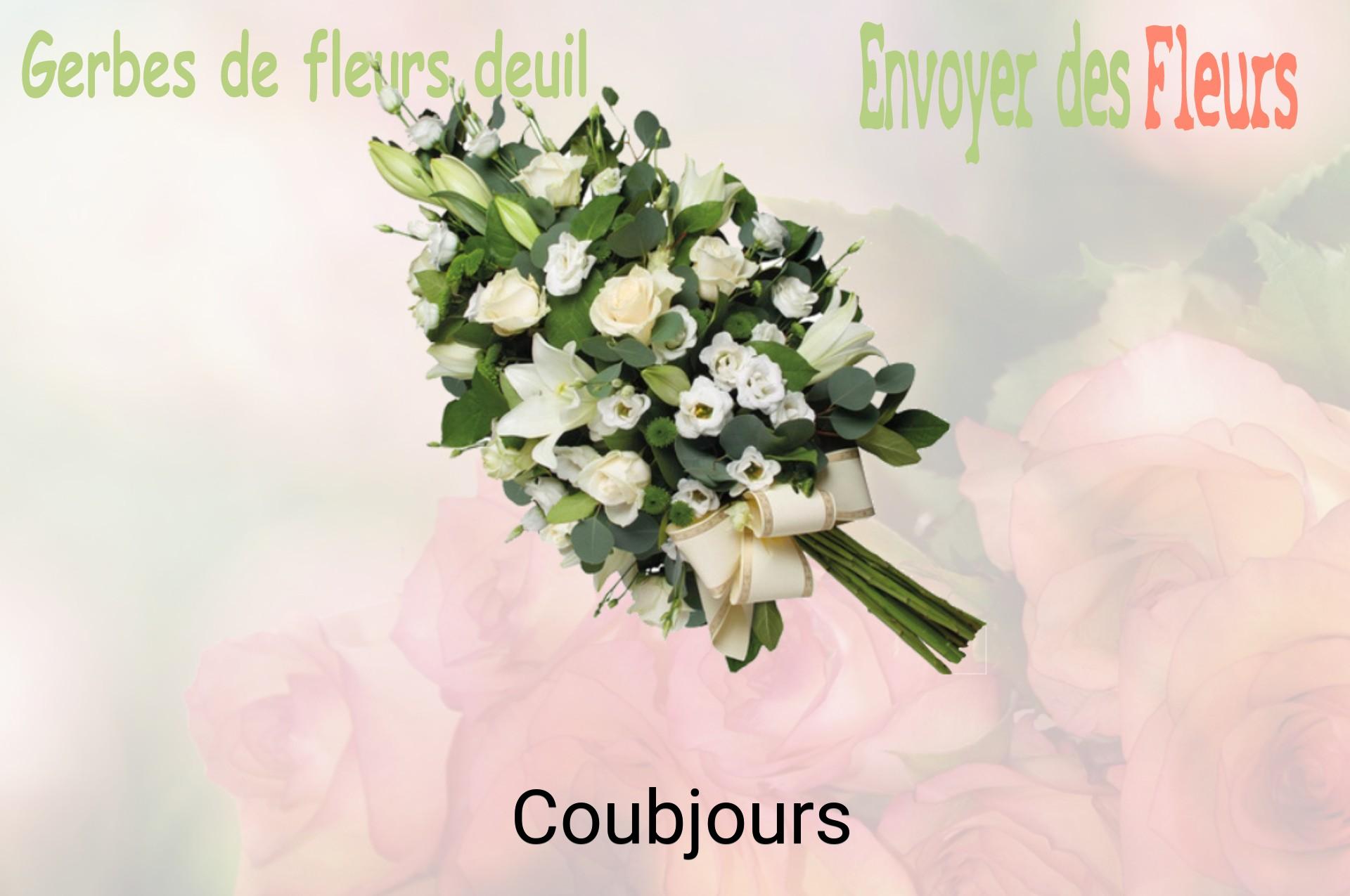 Gerbe de fleurs de deuil livrée à Coubjours
